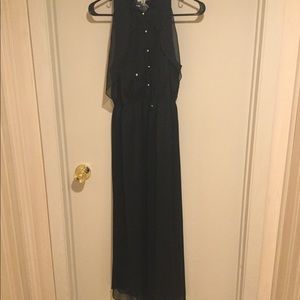 Black Chiffon maxi dress 8